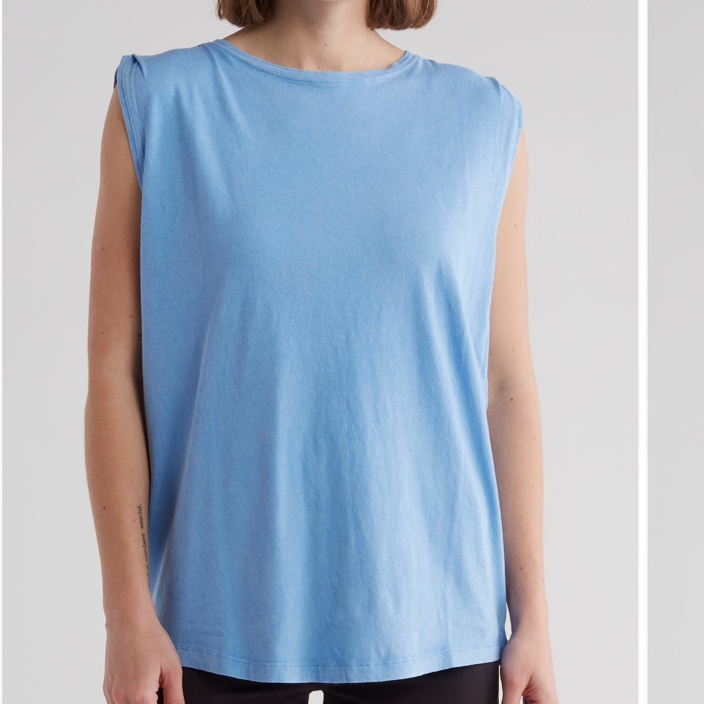 Light Blue Sleeveless Women's Tee